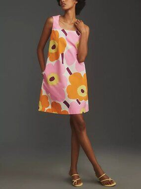 Marimekko Kestit Unikko Poplin Mini Shift Dress - NWT - RARE